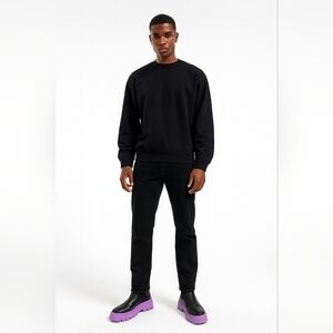 Simons Made In Italy Colourblock Chelsea Platform Purple/Black Boots